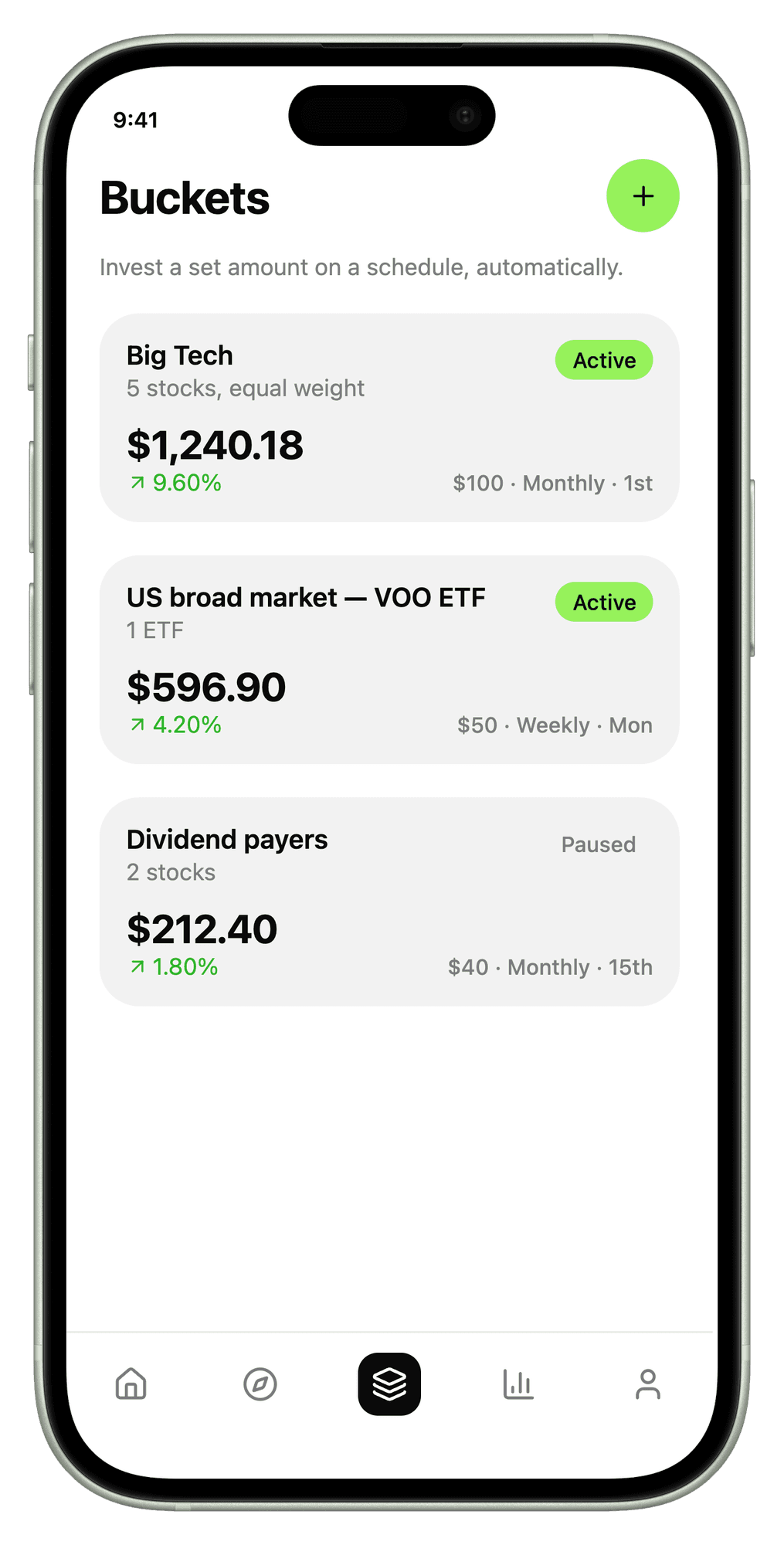 Octaze SIP buckets screen